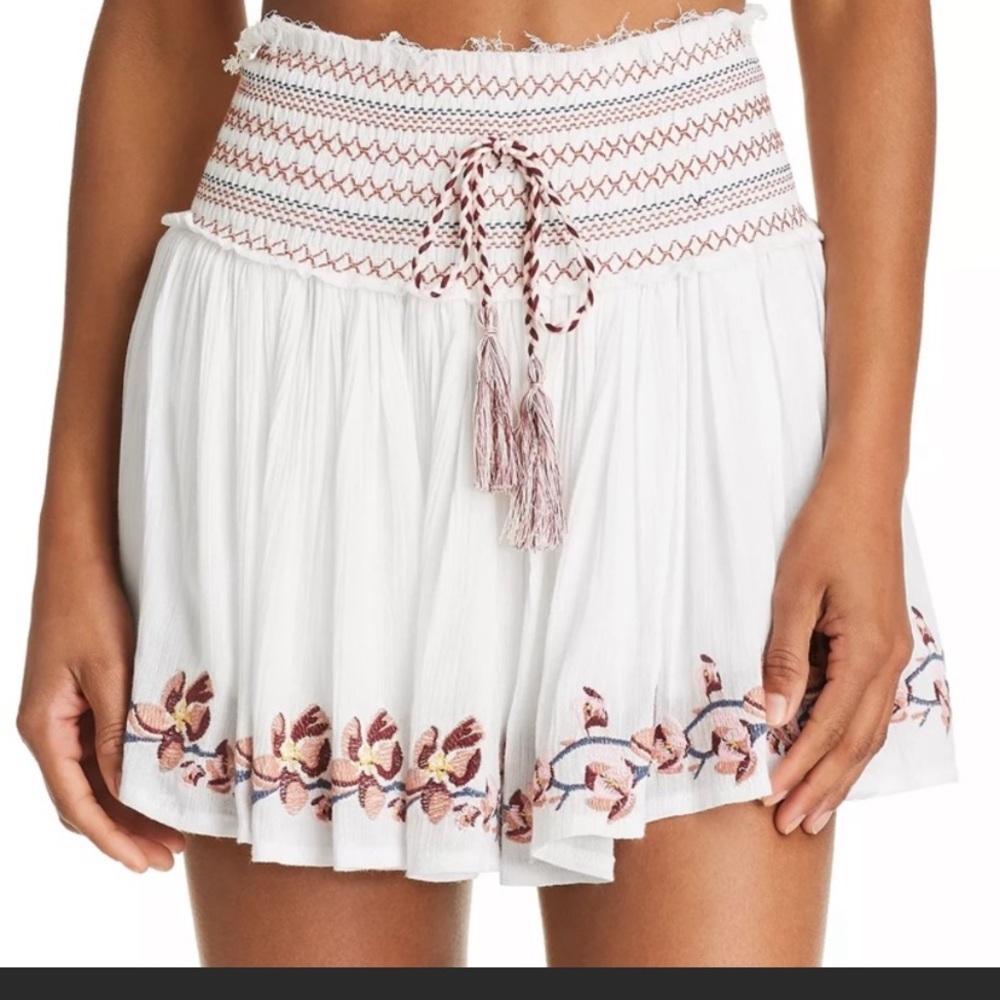 Surf Gypsy White Beach Cover-up Mini Skirt
